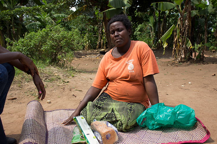 Basic handouts like bread, sugar and soap given out during one of our emergency relief visits